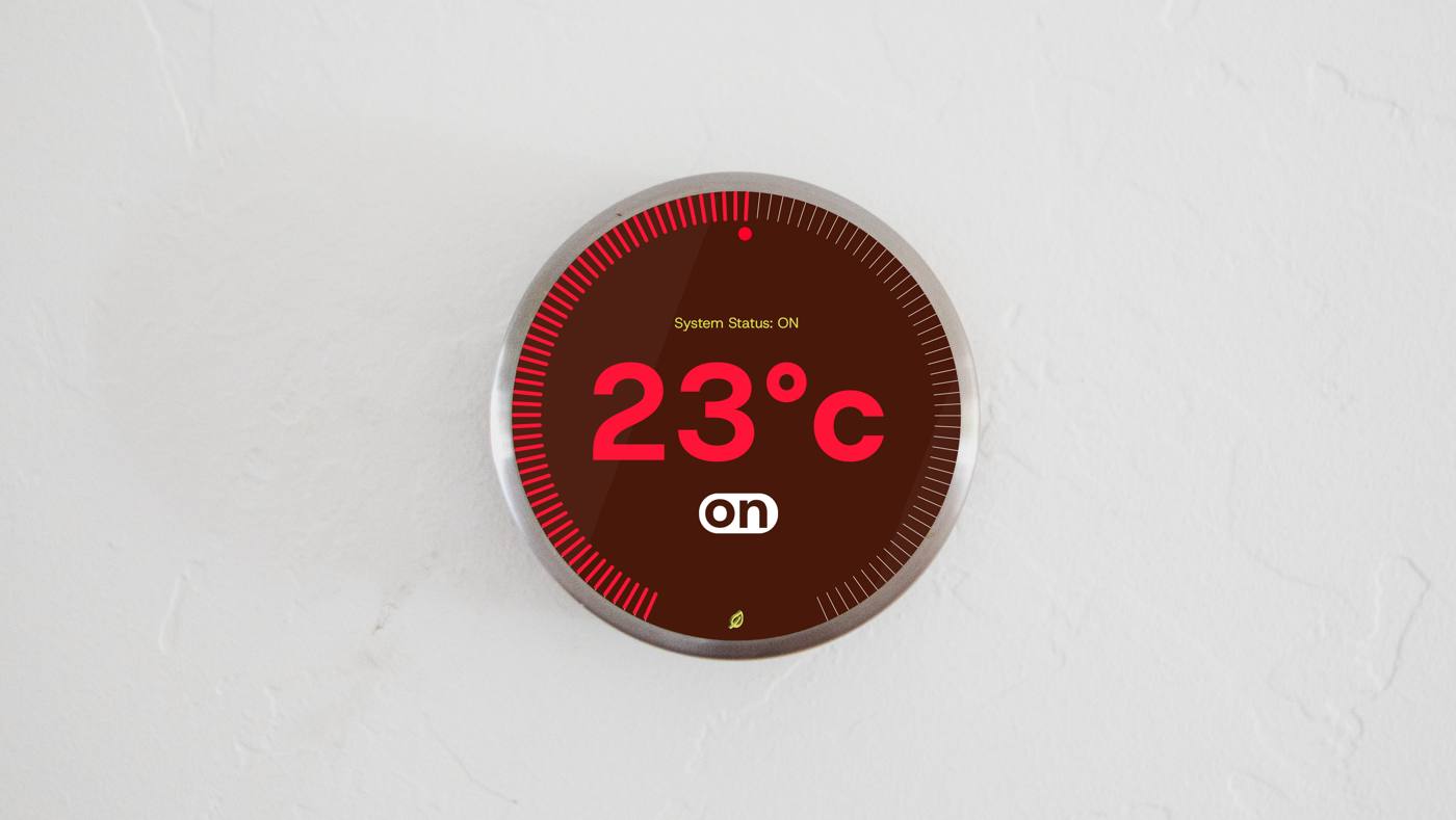 Tomorrow Energy smart thermostat showing 23 degrees